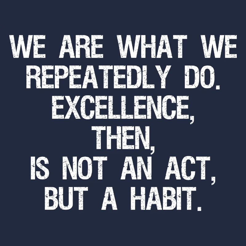 we are what we repeatedly do excellence then is
