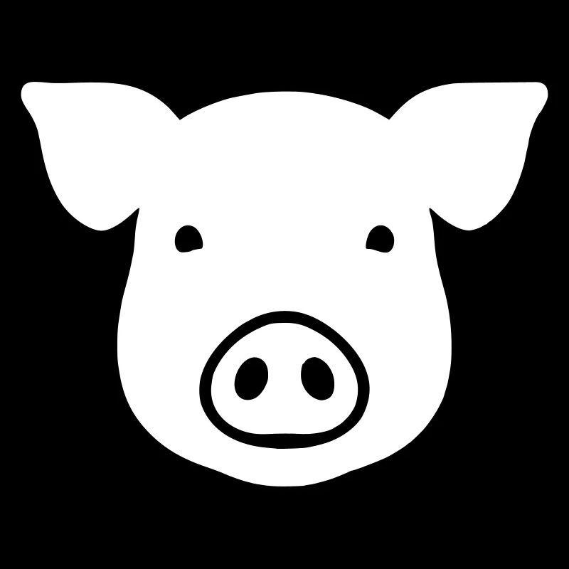 Süßes Schwein Kopf Icon Vektor