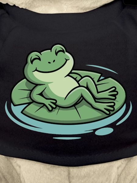 Chill frog on leaf pillow