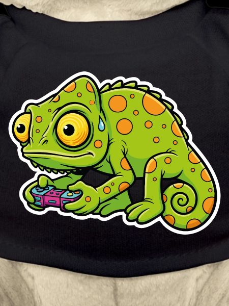 Chameleon Gamer Controller Videospiel-Maskottchen