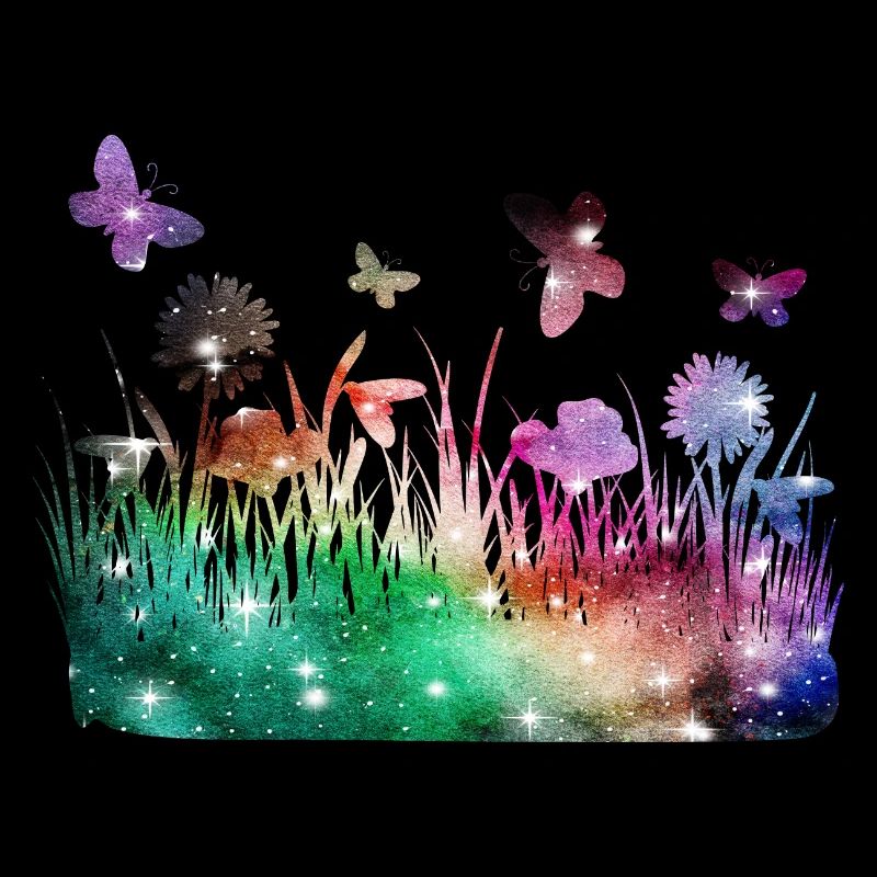 Blumenwiese Galaxie Garten Schmetterlinge