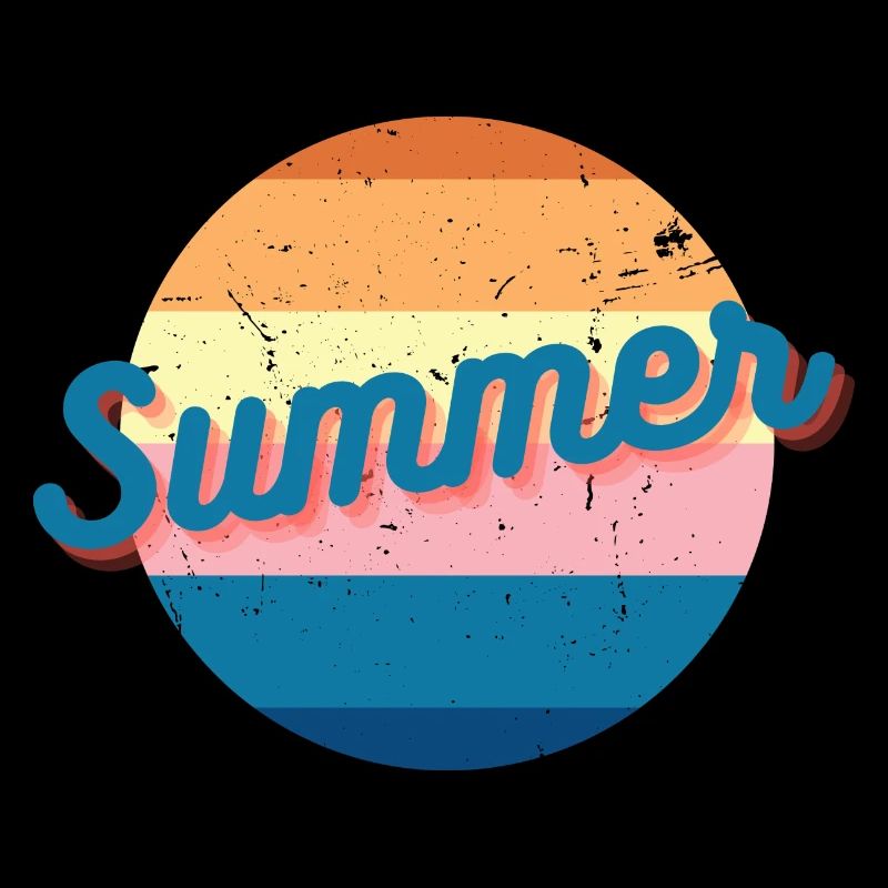 Vintage Coloré Summer Retro Design
