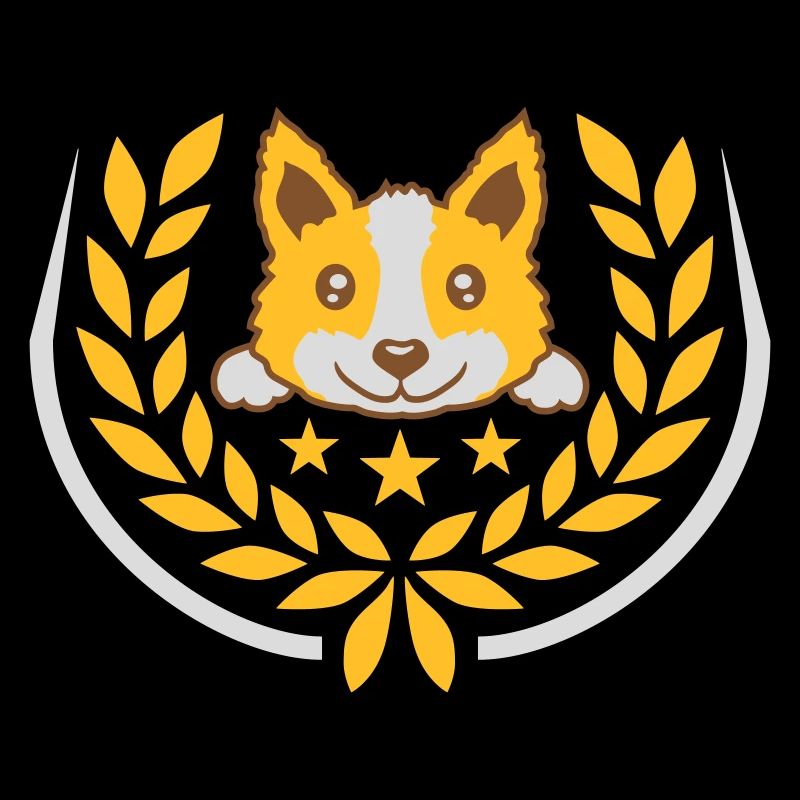 Lorbeerkranz süßer Hund Design