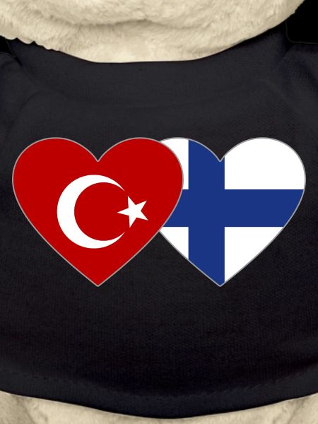 Turkey Finland Flag Heart