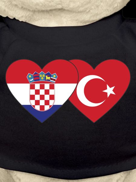 Croatia Turkey Flag Heart