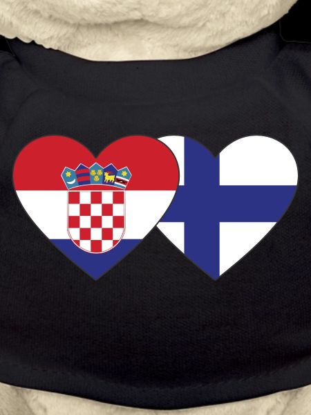 Croatia Finland Flag Heart