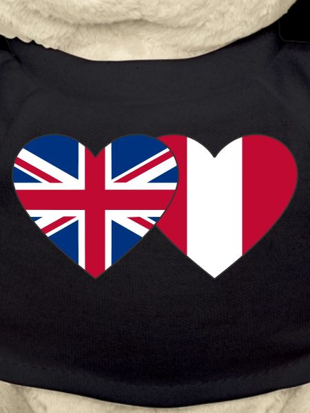 England Peru Heart Flag
