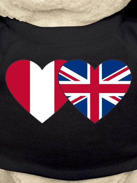 Peru England Heart Flag