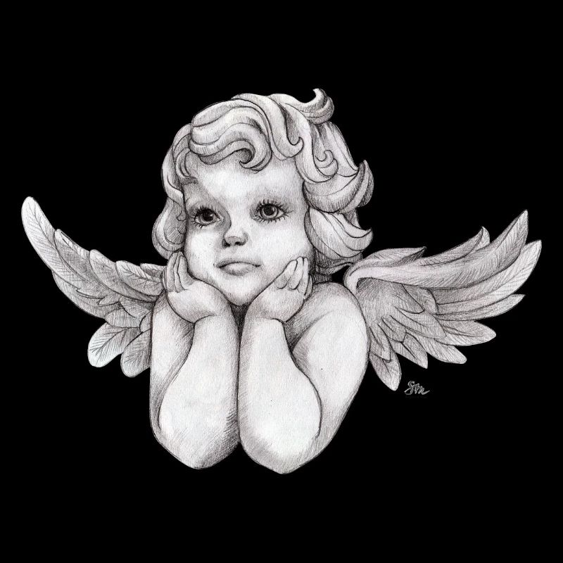 Kleine träumerische Engel-Putte