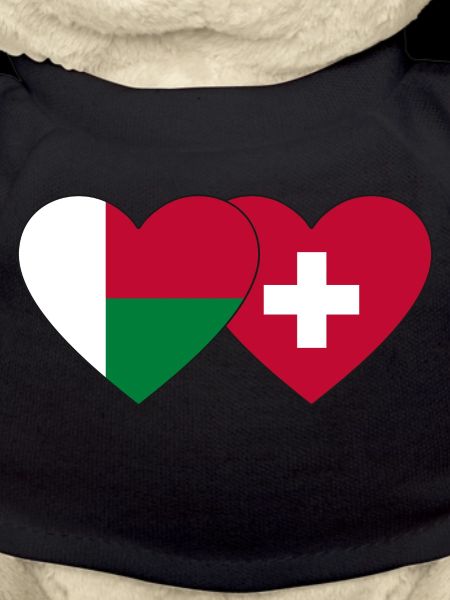 Madagascar Suisse Flag Coeur