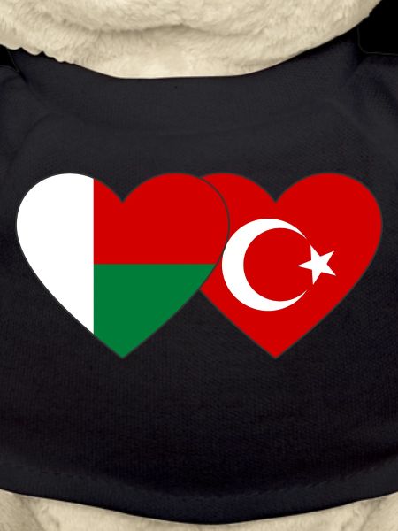 Madagascar Turkey Flag Heart