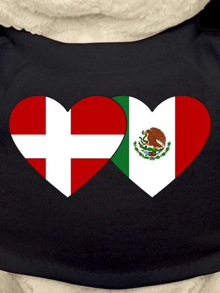 Danemark Mexique Flag Heart