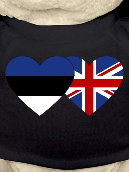 Estonia England Flag Heart