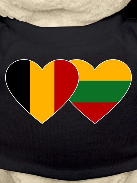 Belgium Lithuania Flag Heart