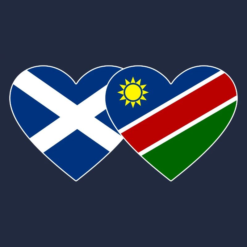 Schottland Namibia Flagge Herz
