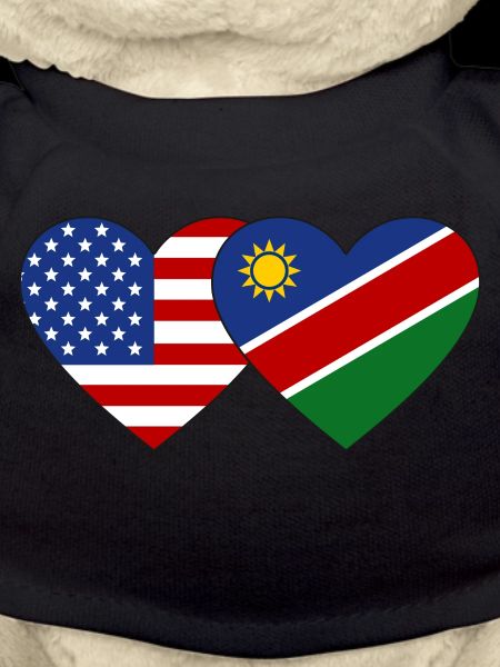 USA Namibia Flag Heart