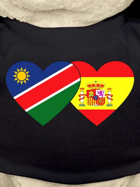 Namibia Spain Flag Heart