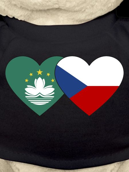 Macao République tchèque Flag Heart