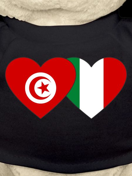 Tunisia Italy Flag Heart