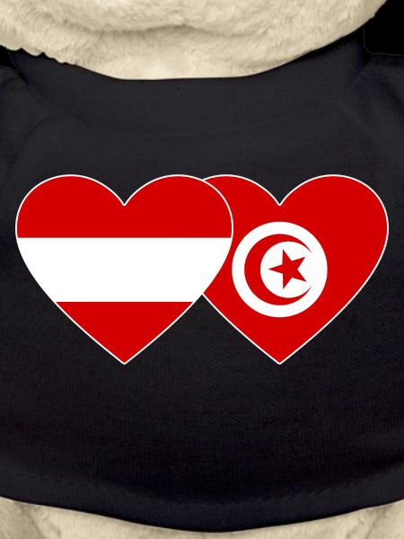 Austria Tunisia Flag Heart