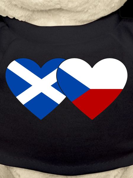 Schottland Tschechien Flagge Herz
