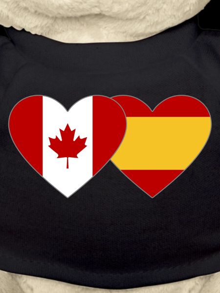 Canada Spain Flag Heart