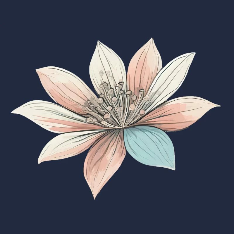 Ästhetische Blume Pastellfarben