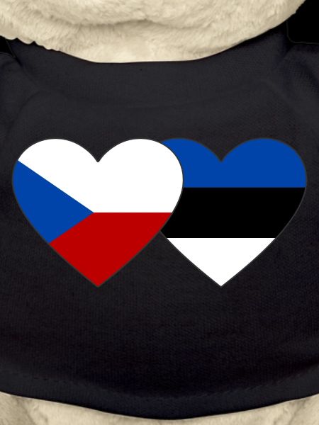 République tchèque Estonie Drapeau Coeur
