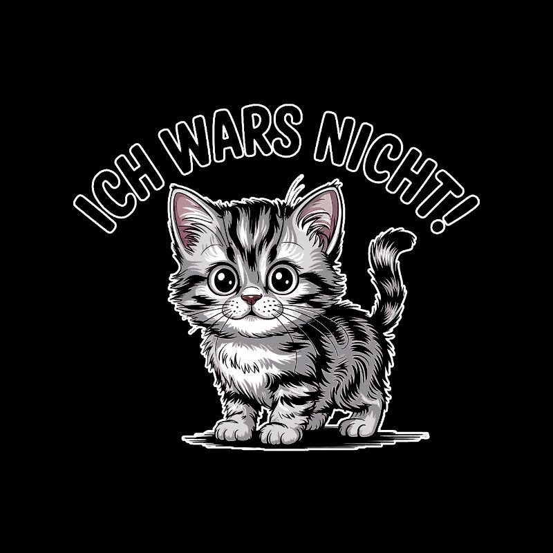 Süße Katze Ich war's nicht – Lustiges Comic-Tier