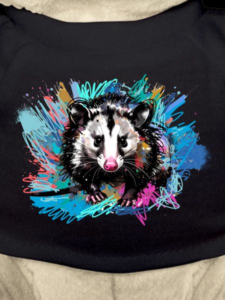 Opossum, ilustration,Beutelratte, bunt, Graffiti