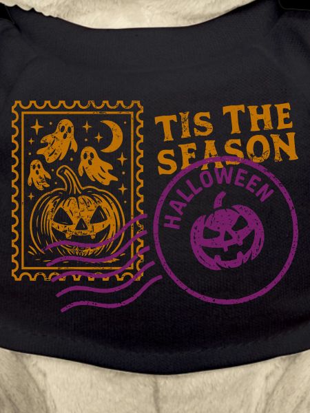Scary Halloween pumpkin with ghosts