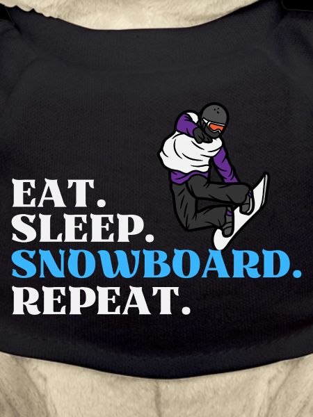 Eat Sleep Snowboard Répéter