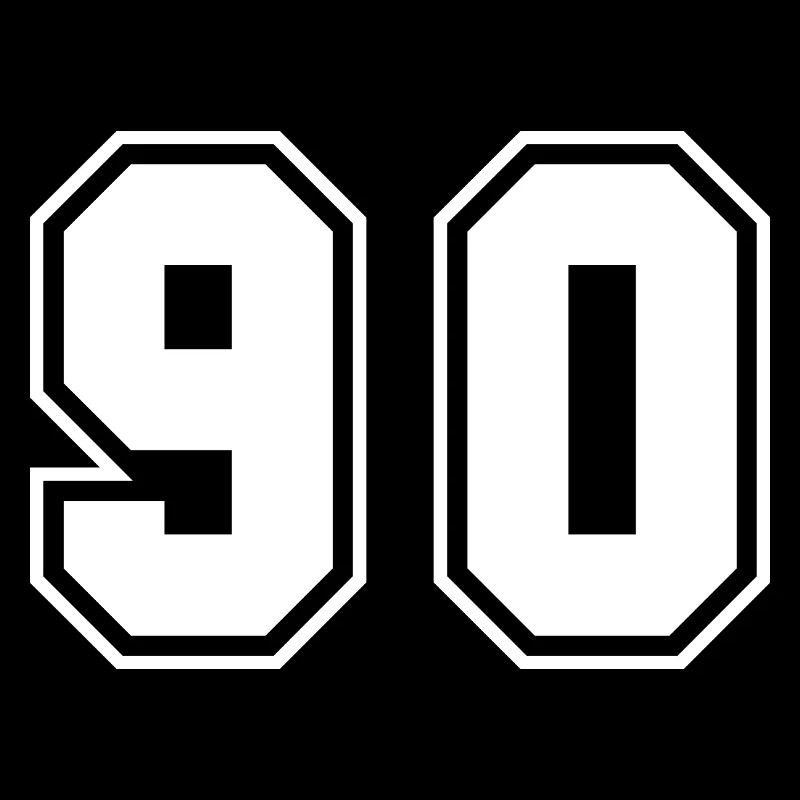 Retro Nummernblock Design in Schwarz Weiß