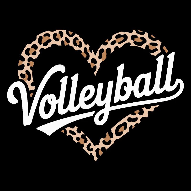 Leopard Herz Volleyball Design