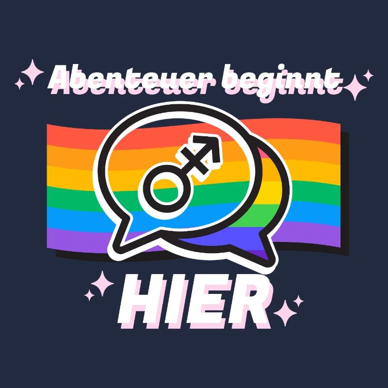 Abenteuer beginnt hier Pride Symbol