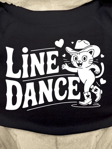 Line Dance Cat Silhouette