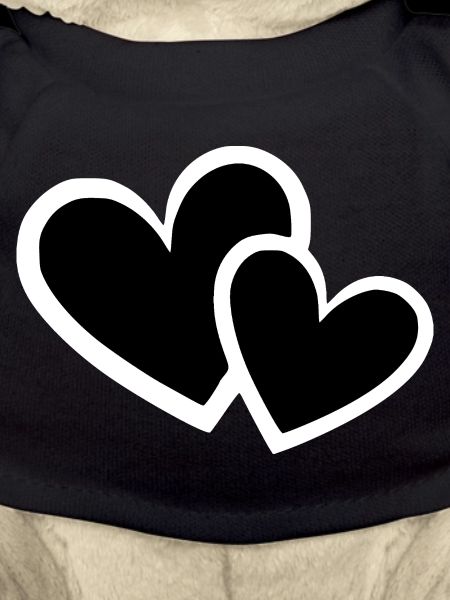 Herz schwarz weiß Geschenk 