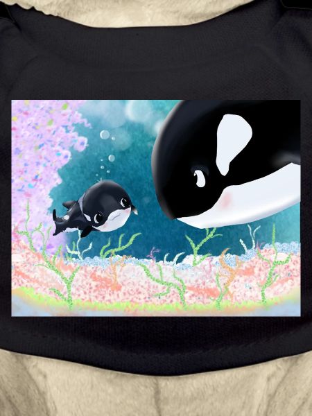 Kleine Orca-Freundschaft Unterwasser