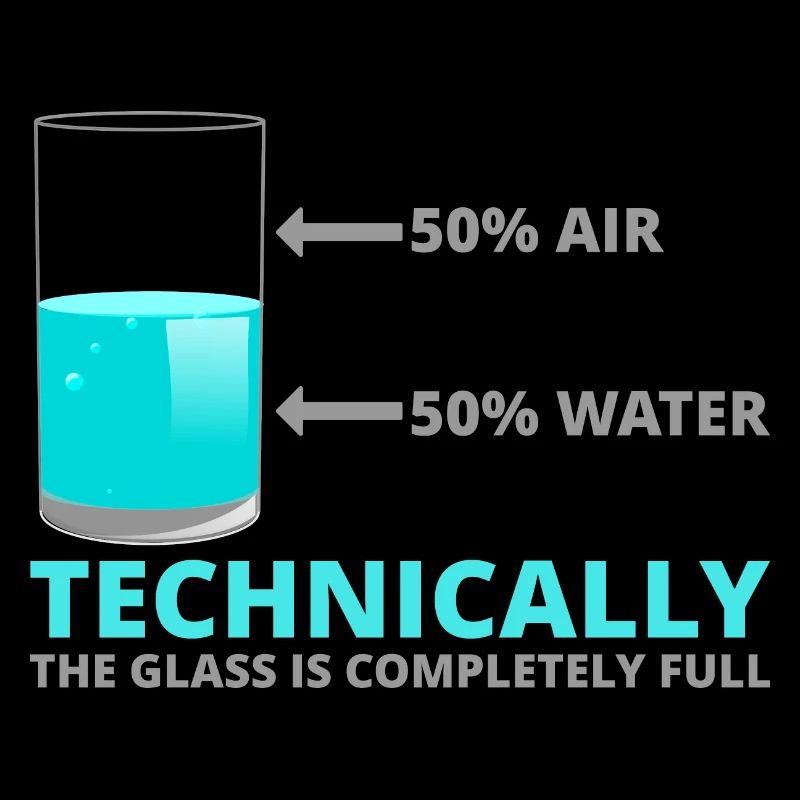 Technically the glass is completely full