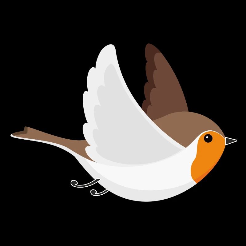 Bird flying robin