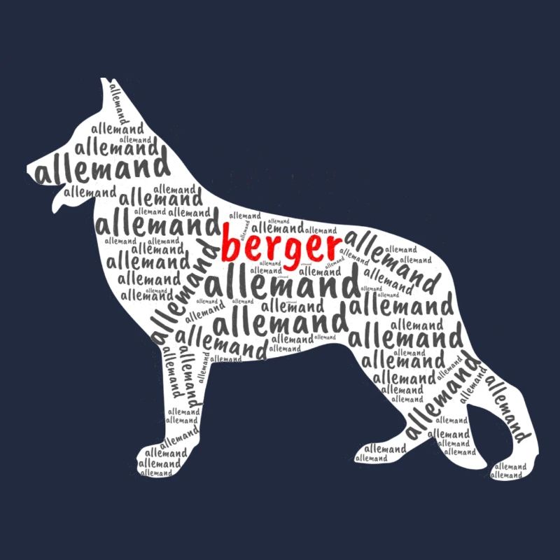 Deutscher Schäfer Silhouette Rasse Hund Text