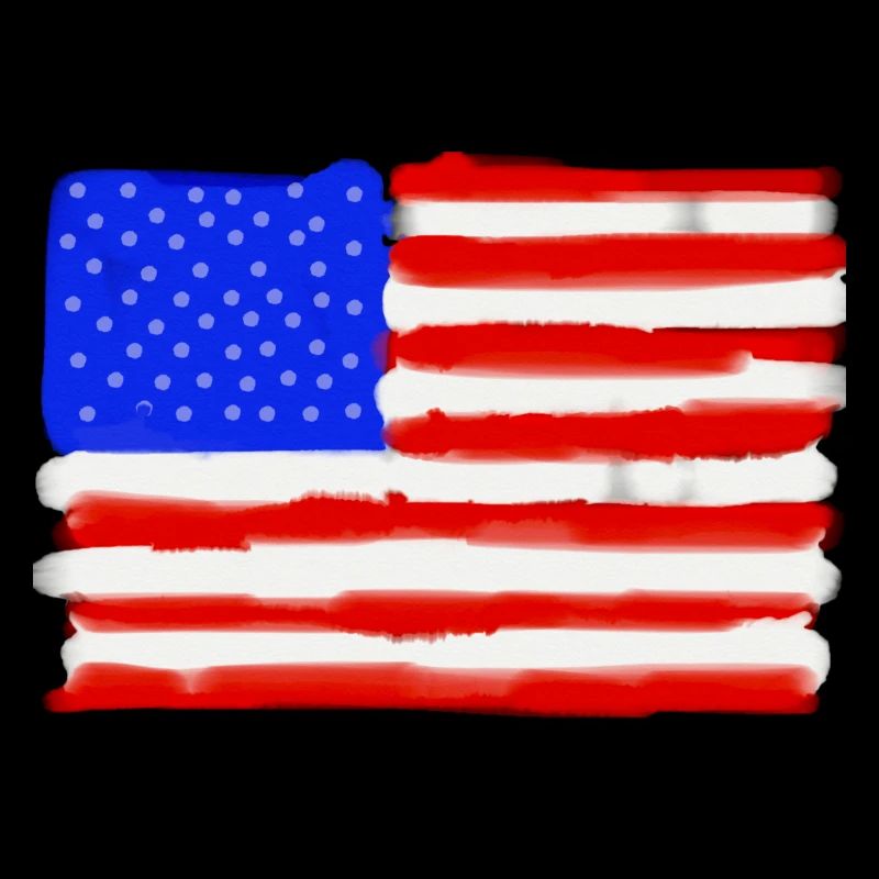 Painted American Flag