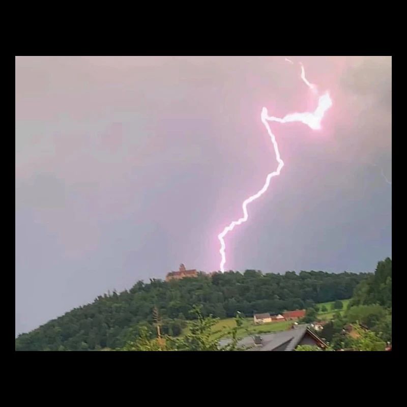 Breuberg Castle Lightning Strike