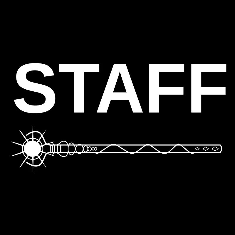 STAFF shirt - with wizard staff
