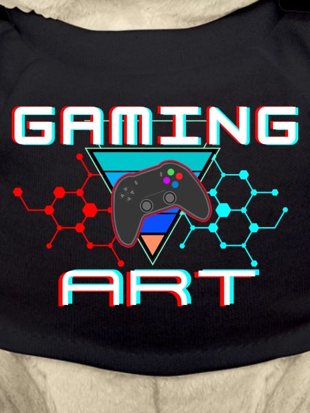 Neon Gaming Art: Controller & Hex Grid