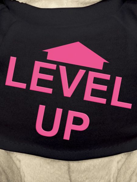 Level Up pink arrow
