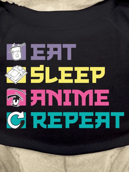 Manger, dormir, anime, répéter