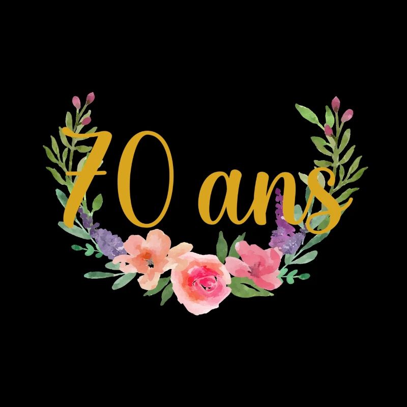 anniversaire fleurs âge 70ans