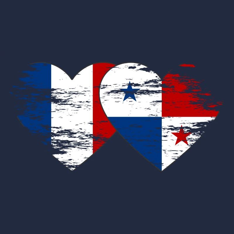France Cœur de drapeau du Panama utilisé