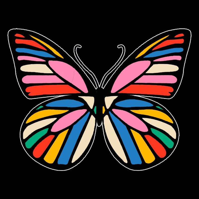 Joyeux papillon multicolore